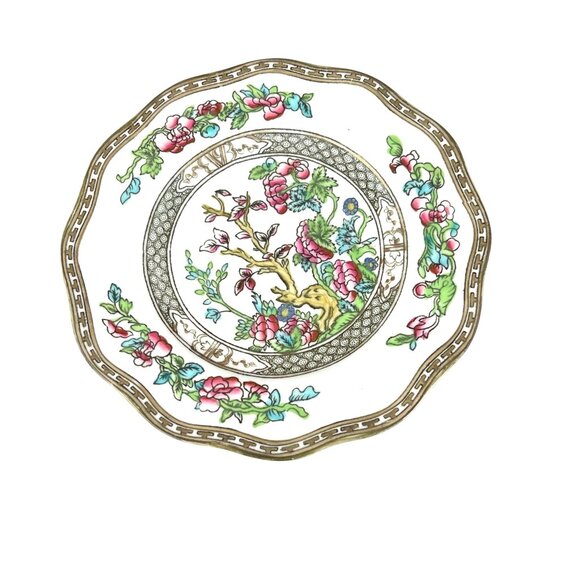 Coalport Indian Tree Scalloped Edge Bread Plate 6 5/8'' Fine Bone China Floral - Picture 1 of 5